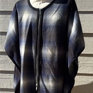 Michael Kors Black and Gray Plaid Vest